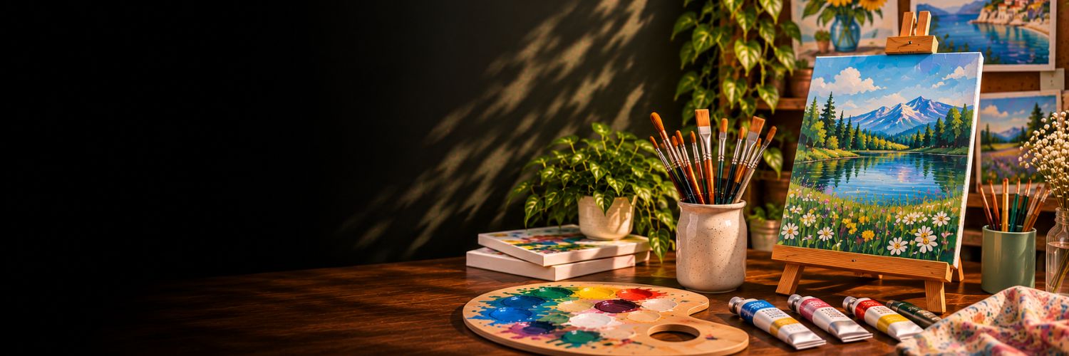 Group Classes - Live online acrylic painting classes
